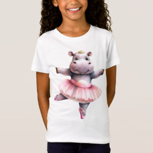 Camiseta Balé de dança de bailarina de hipopótamo