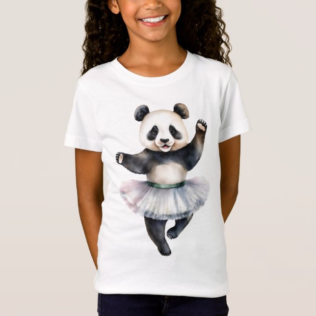 Camiseta Balé de dança de bailarina de panda bonito (Frente)