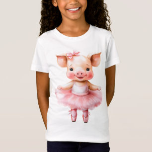 Camiseta Balé de dança de bailarina de porco
