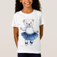 Balé de dança de bailarina de urso polar, bonito