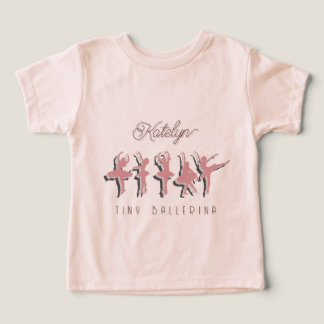 Camiseta Balé de dança Tiny Ballerina Personalizado