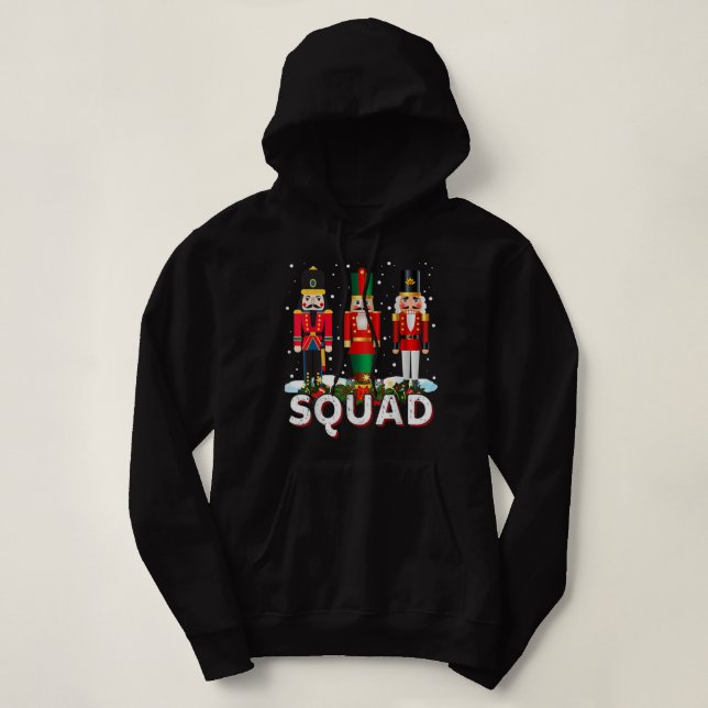 Camiseta Balé de Natal Nutcracker Squad Dance Engraçado Hol (Frente do Design)