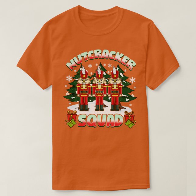 Camiseta Balé de Nutcracker de Natal Dançando Mulheres Cria (Frente do Design)