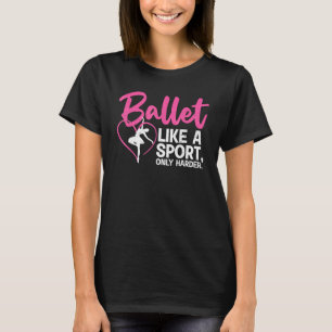 Camiseta Balé Engraçado Para Mulheres Meninas Ballerina Dan