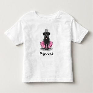 Camiseta Balé Engraçado Princesa Black Lab Retriever