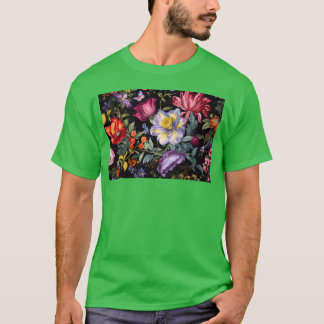 Camiseta Balé Florido Um Design de Impressão Floral Vibrant