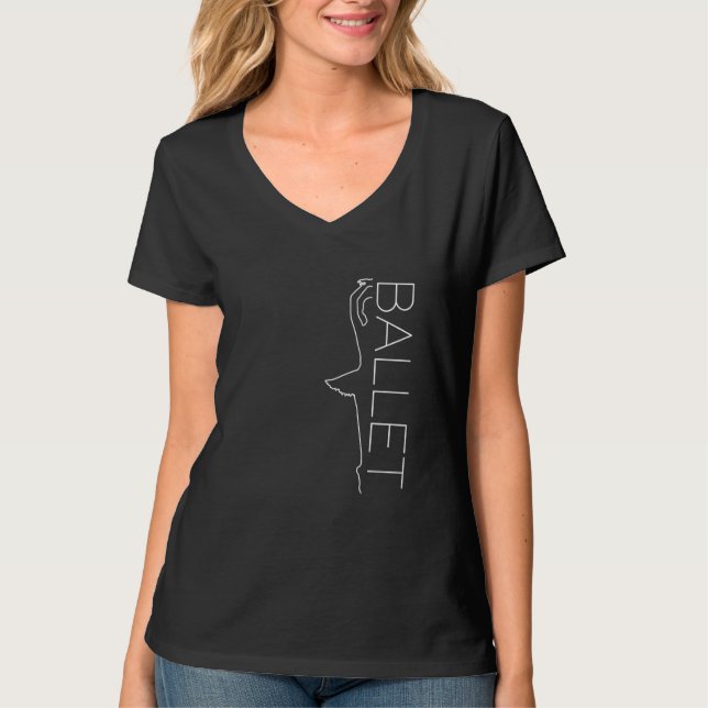 Camiseta Balé Garota Dançando Engraçado (Frente)