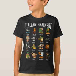 Camiseta Balé italiana com Brainrot Ino Personagem Meme Mix