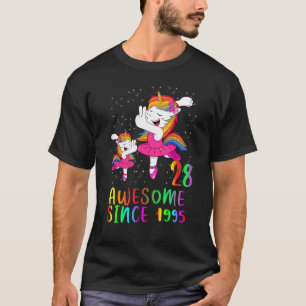 Camiseta balé Unicórnio De Aniversário De 28 Anos Incrível