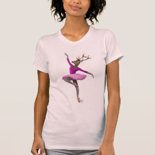 Camiseta Balé veado a rosa