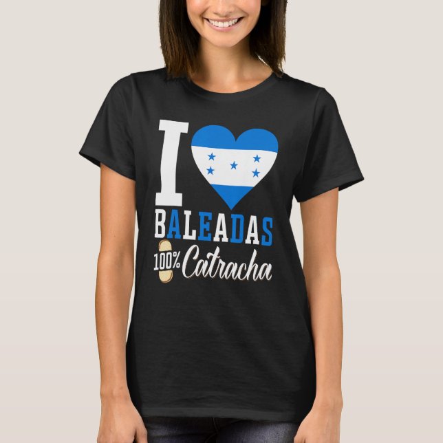 Camiseta Baleada Hondurdurenha Comida Comida Honduras Flag  (Frente)