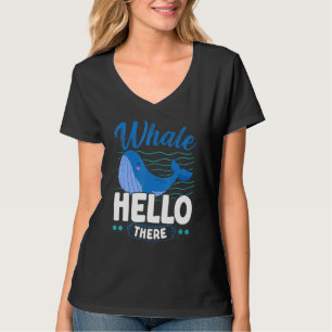 Camiseta Baleia Alô Ali Baleia Animal Pun Marine Biologi