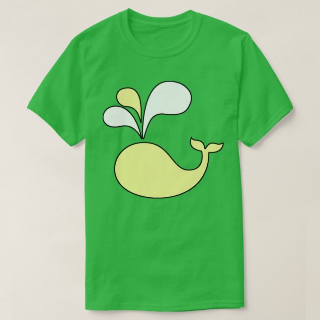 Camiseta Baleia amarela 2 (Frente do Design)