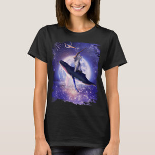 Camiseta Baleia Ancálida No Espaço Na Lua