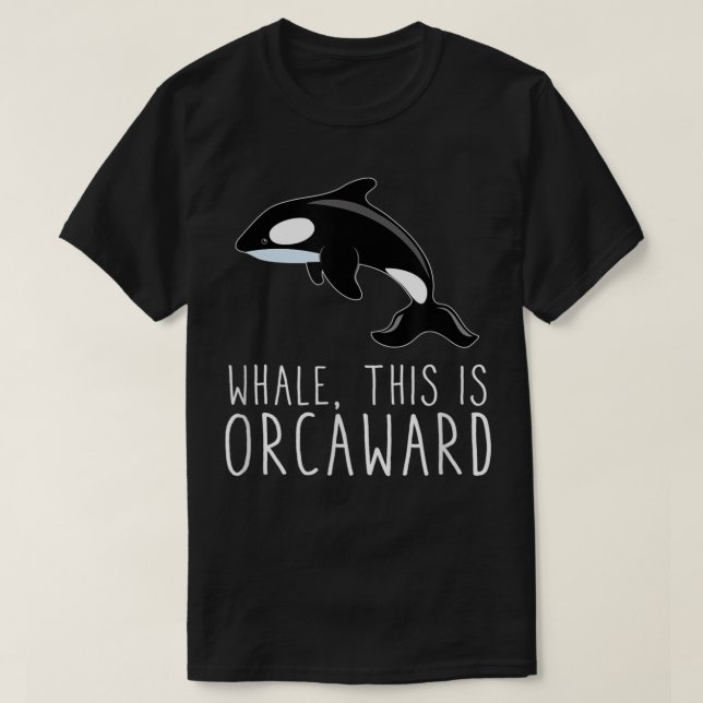 Camiseta Baleia, Aqui É Um Morcego De Baleia Assassina Orca (Frente do Design)