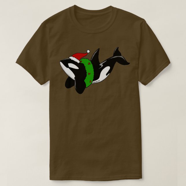 Camiseta Baleia Assassina de Natal (Frente do Design)