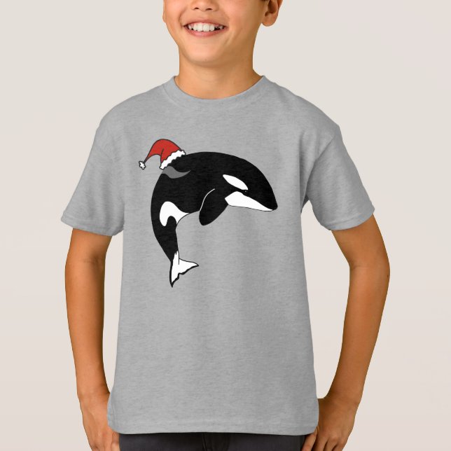 Camiseta Baleia Assassina de Orca de Natal (Frente)