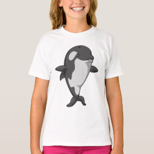 Camiseta Baleia assassina na Malhação de Yoga em pé