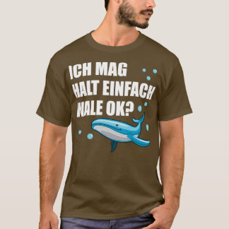 Camiseta Baleia Azul Animais do Mar de Baleia Engraçados Qu
