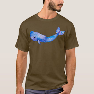 Camiseta Baleia Azul de Aquarela