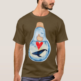 Camiseta Baleia Azul de Aquarela 4
