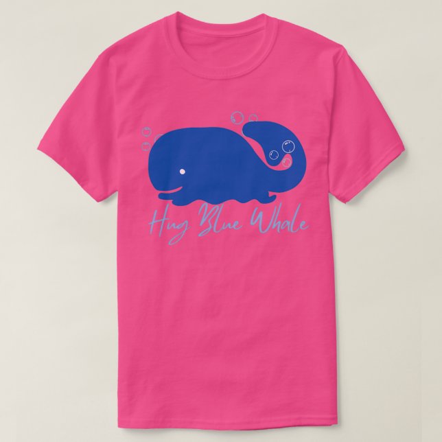 Camiseta Baleia Azul Hug (Frente do Design)