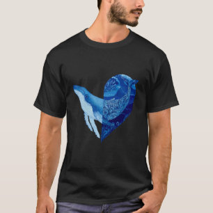 Camiseta Baleia Azul Mamífero Arte Mar Oceano Animal Jubart