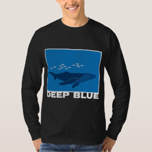 Camiseta Baleia azul profunda