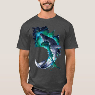 Camiseta Baleia azul Vista aérea de ondas do oceano Baleen