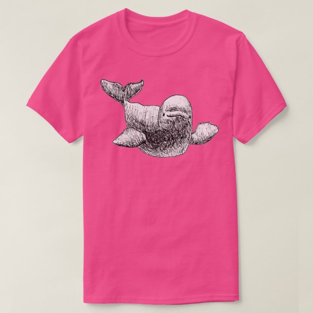 Camiseta Baleia Beluga 2 (Frente do Design)