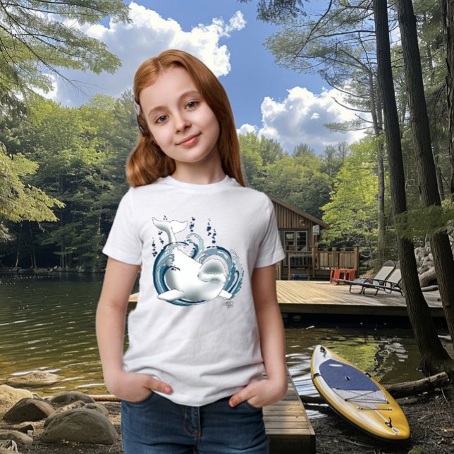 Camiseta Baleia Beluga Azul (Criador carregado)