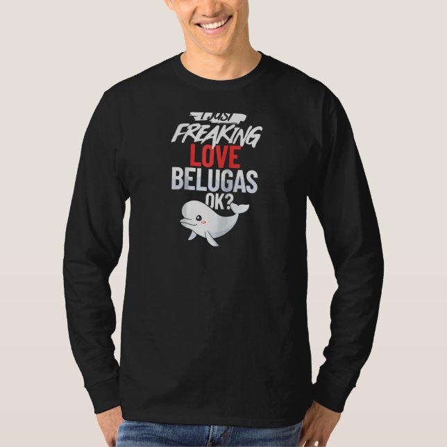 Camiseta Baleia Beluga Bebê Animal Raglan (Frente)