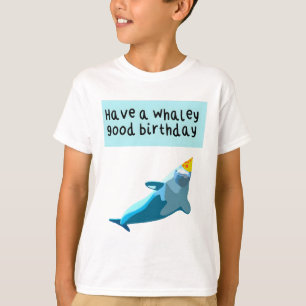 Camiseta Baleia Beluga Trabalho de arte de Aniversário para