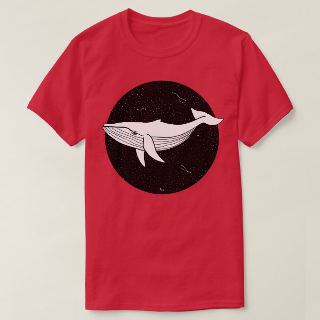 Camiseta Baleia branca 1 (Frente do Design)