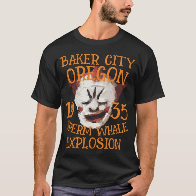 CAMISETA BALEIA CACHALOTE EXPLOSÃO FW HG SL BAKER CITY OREG (Frente)