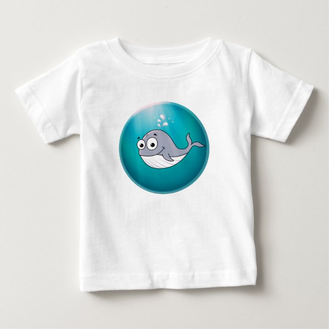 Camiseta Baleia, Cachalote, Subaquático (Frente)