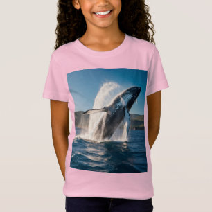 Camiseta Baleia Carregando Outra Baleia no Oceano Profundo