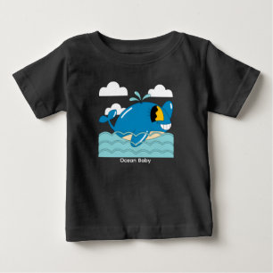 Camiseta Baleia Cartoon Sorridente Fofa – Vida Marinha do O