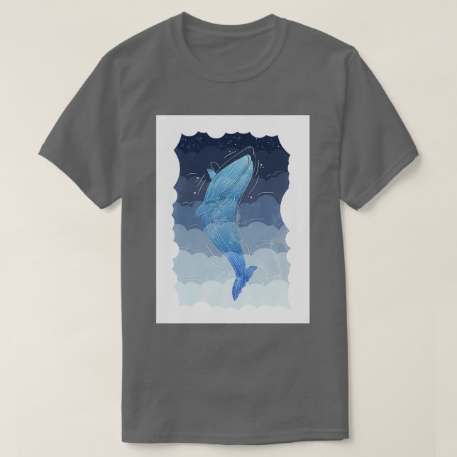 Camiseta Baleia celestial 1 (Frente do Design)