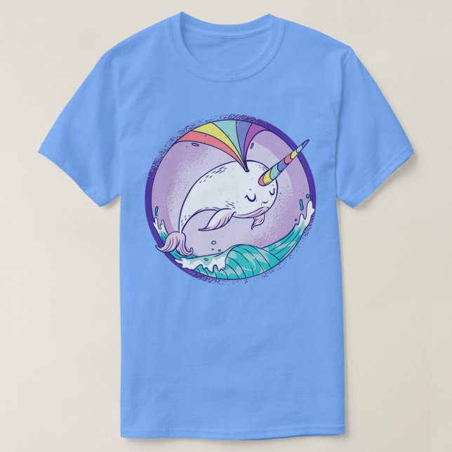 Camiseta Baleia com função unicórnio (Frente do Design)