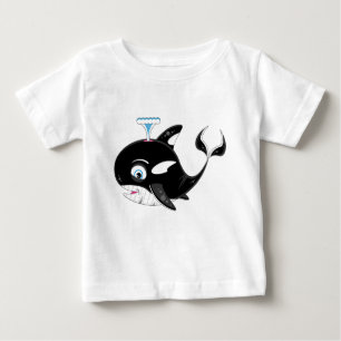 Camiseta Baleia de assassino bonito dos desenhos animados