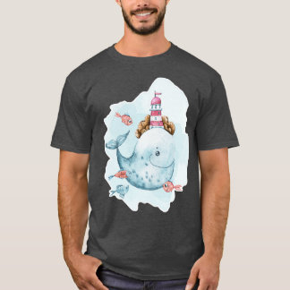 Camiseta Baleia de cor de água 4