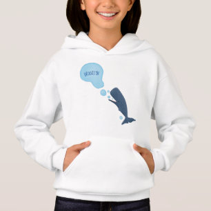 Camiseta Baleia de esperma branca soprando cartoons