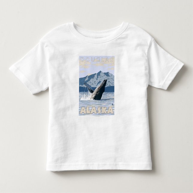Camiseta Baleia de Humpback - Douglas, Alaska (Frente)