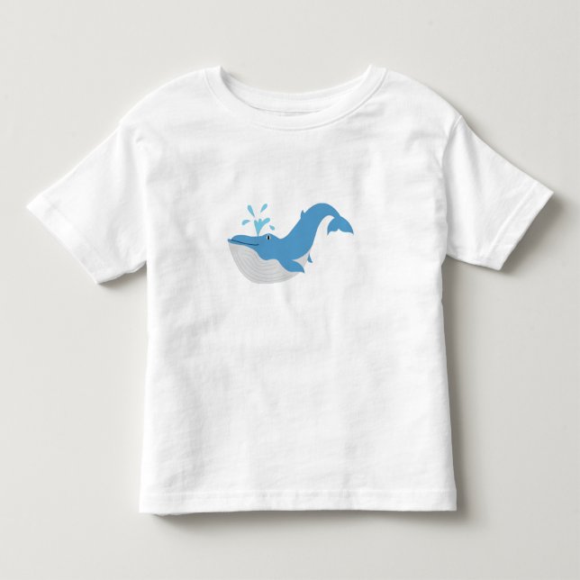 Camiseta Baleia de Oceano Azul Profundo (Frente)