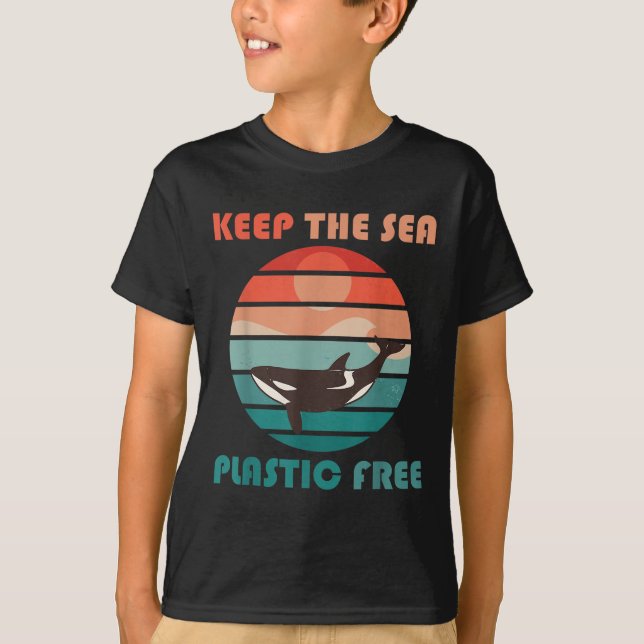 Camiseta Baleia de Proteção Climática Proteção Ambiental  (Frente)
