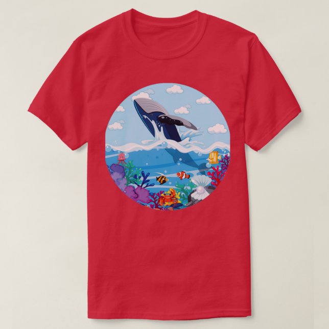 Camiseta Baleia de Verão (Frente do Design)