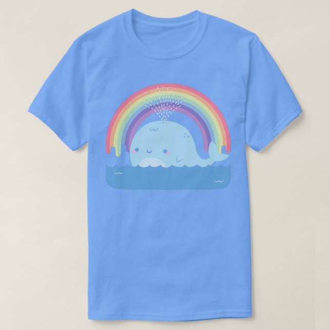 Camiseta Baleia e arco-íris (Frente do Design)