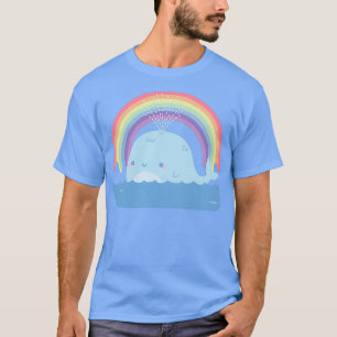 Camiseta Baleia e arco-íris