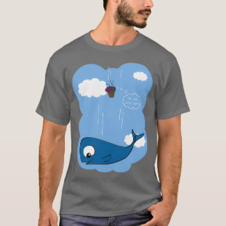 Camiseta Baleia e petúnias